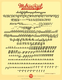 Metroscript Character Set 1 by Michael Doret