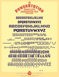 PowerStation Character Set by Michael Doret