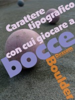 Carattere tipographico con cui giocare a bocce.