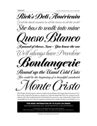 Tangier Specimen PDF by Font Bureau