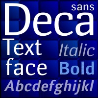 Deca Sans font flag