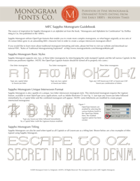 Sappho Monogram Guidebook