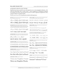 Willimas Caslon Text OT Features