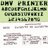 font myfonts family dmv printer