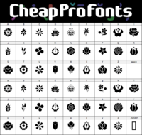 Kalocsai Flowers Pi - glyphs