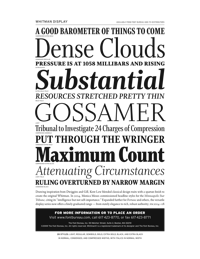 Whitman Display Specimen PDF by Font Bureau