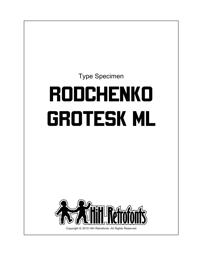 Type Specimen - 2 pages