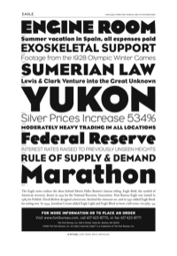 Eagle Specimen PDF by Font Bureau