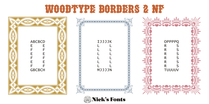 Woodtype Borders 2 NF