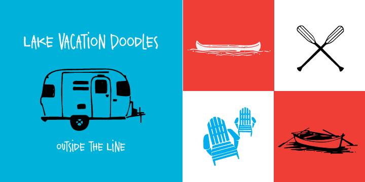 Lake Vacation Doodles