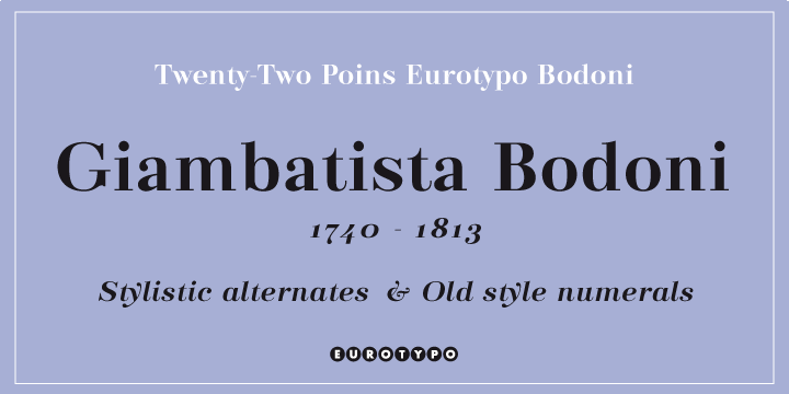 Eurotypo Bodoni