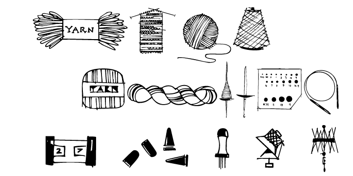 Knitting And Sewing Doodles™