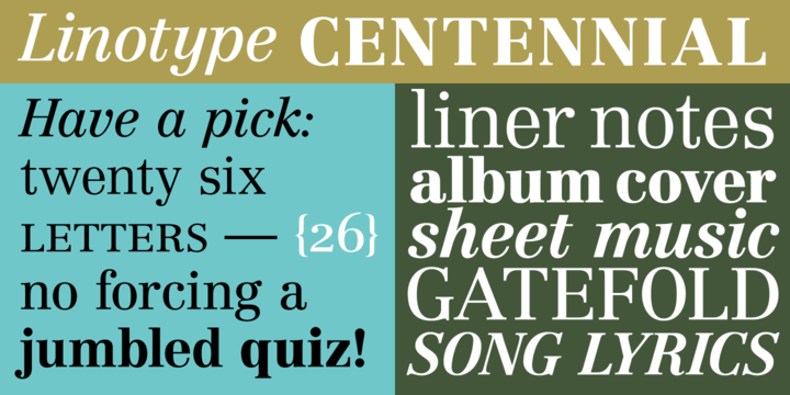 Linotype® Centennial