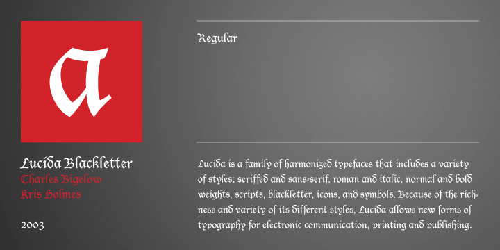 Lucida® Blackletter