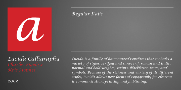 Lucida® Calligraphy