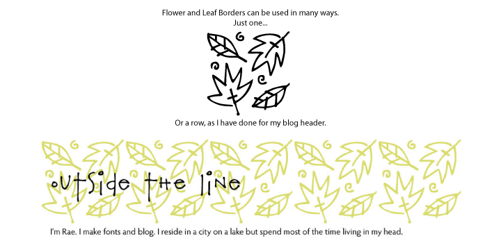 Flower And Leaf Borders