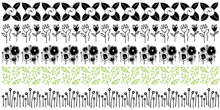 Flower And Leaf Borders