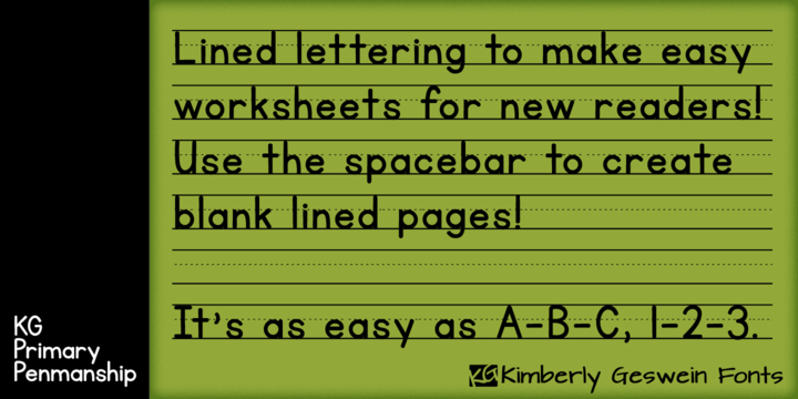 KG Primary Penmanship