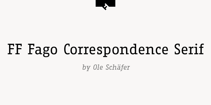 FF Fago Correspondance Serif Pro®