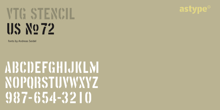 Vtg Stencil US No 72™