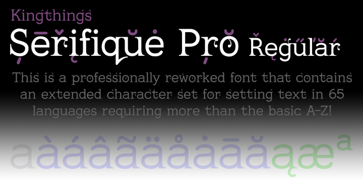 Kingthings Serifique Pro