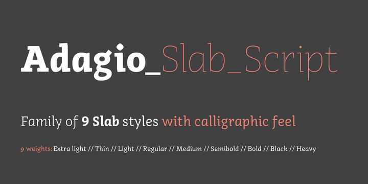 Adagio Slab Script