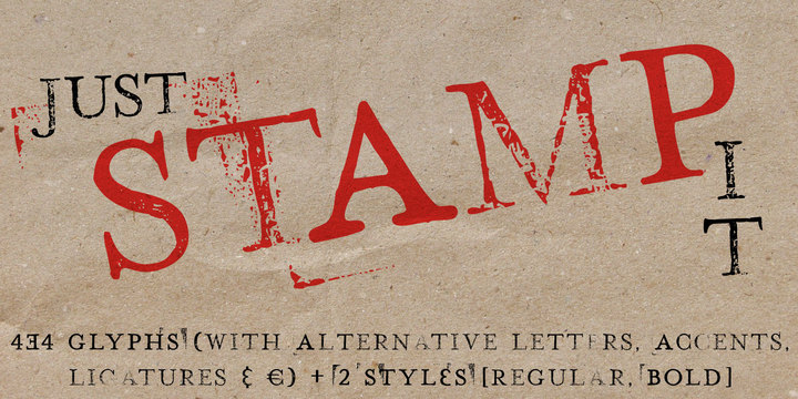 Hand Stamp Play Rough Serif