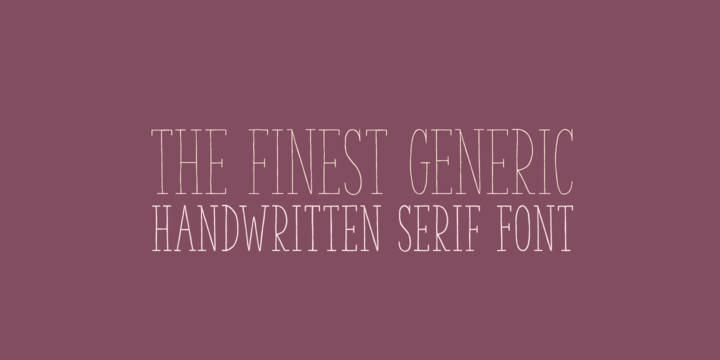 The Serif Hand