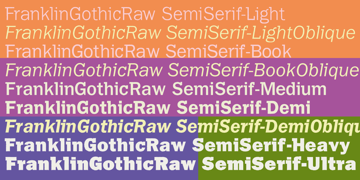 Franklin Gothic Raw Semi Serif