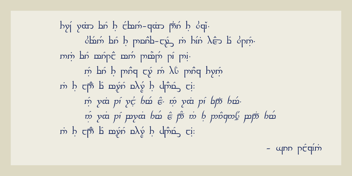 Tengwar Transliteral
