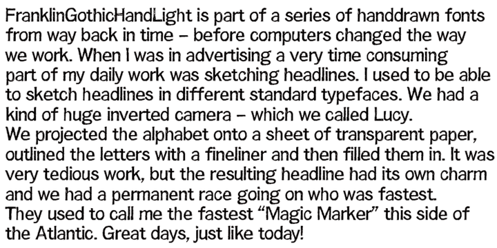 FranklinGothicHandLight