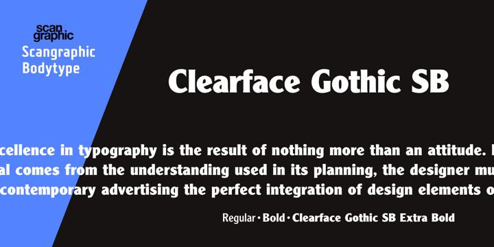 Clearface Gothic SB™