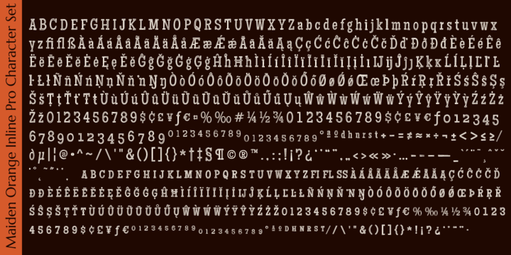 Maiden Orange Inline Pro