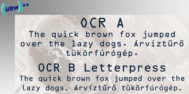 OCR B Letterpress