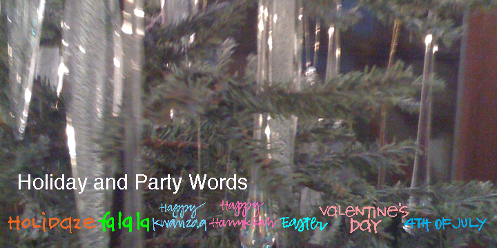 Holiday And Party Words