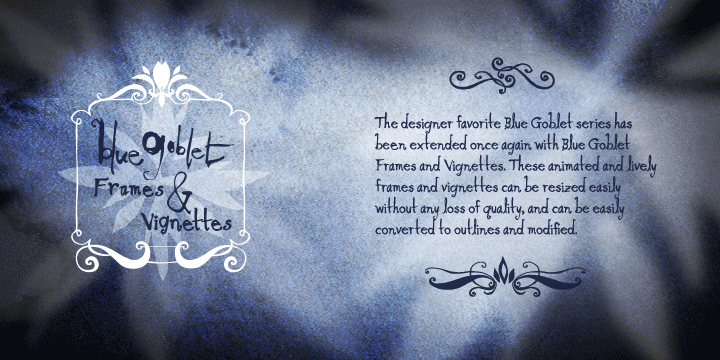 Blue Goblet Frames and Vignettes™