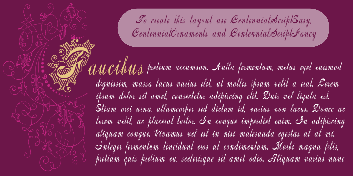 Centennial Script Fancy