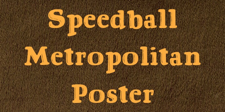 Speedball Metropolitan Poster