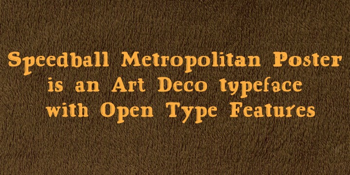 Speedball Metropolitan Poster