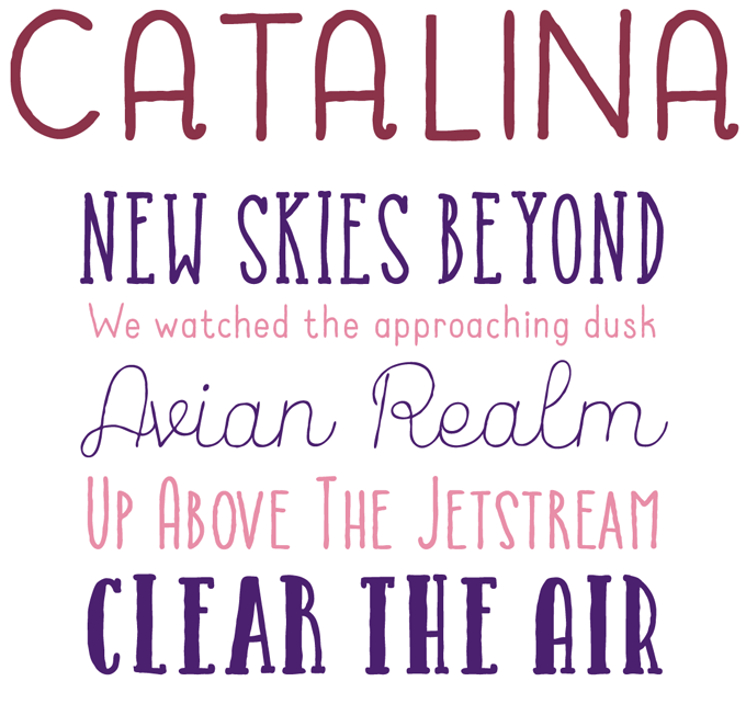 Catalina font sample