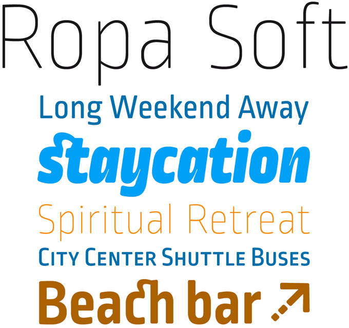 Ropa Soft Pro font sample