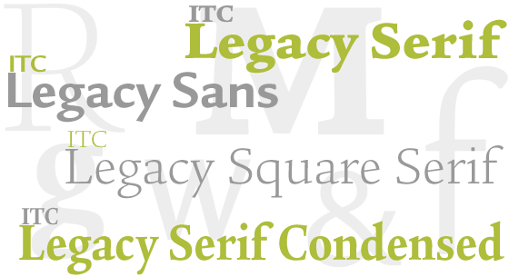 ITC Legacy font sample
