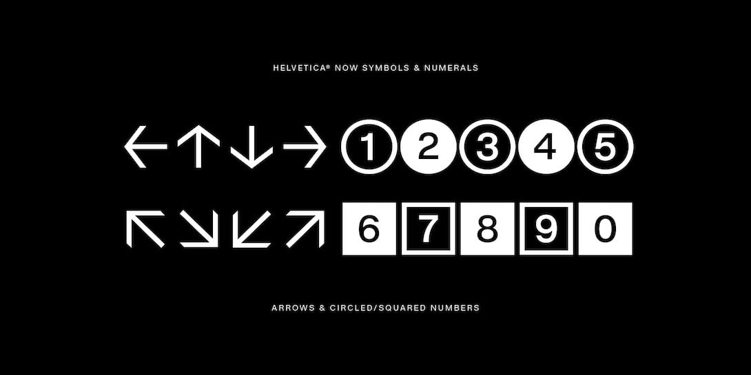 Helvetica Now - Die Palette