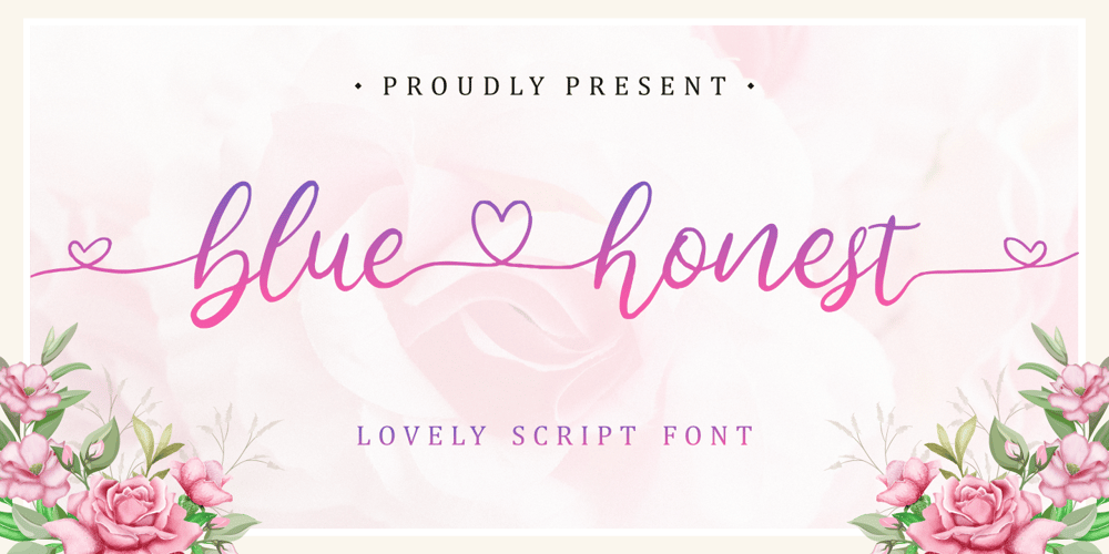 Bluehonest font