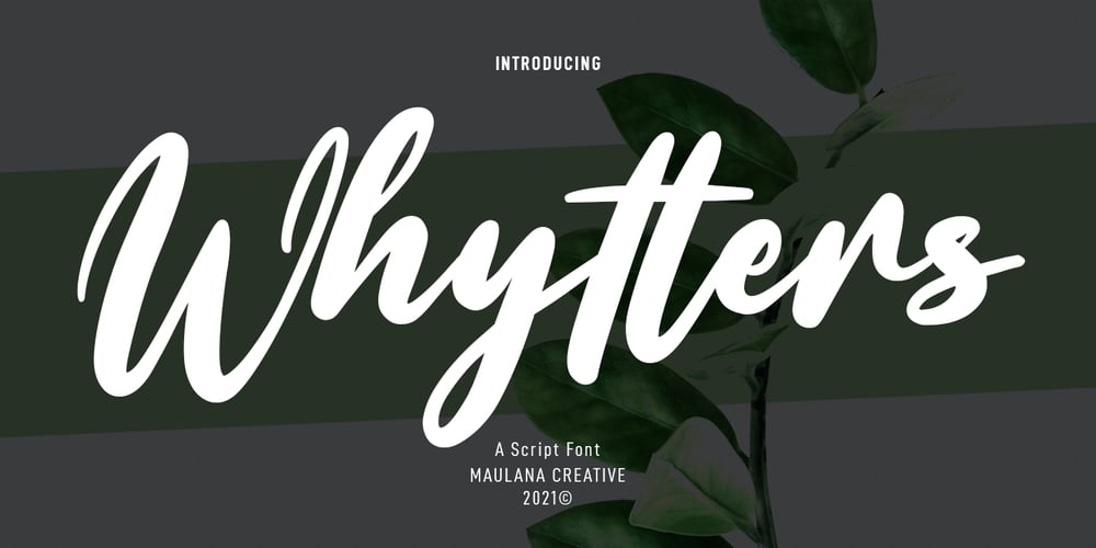 Whytters font