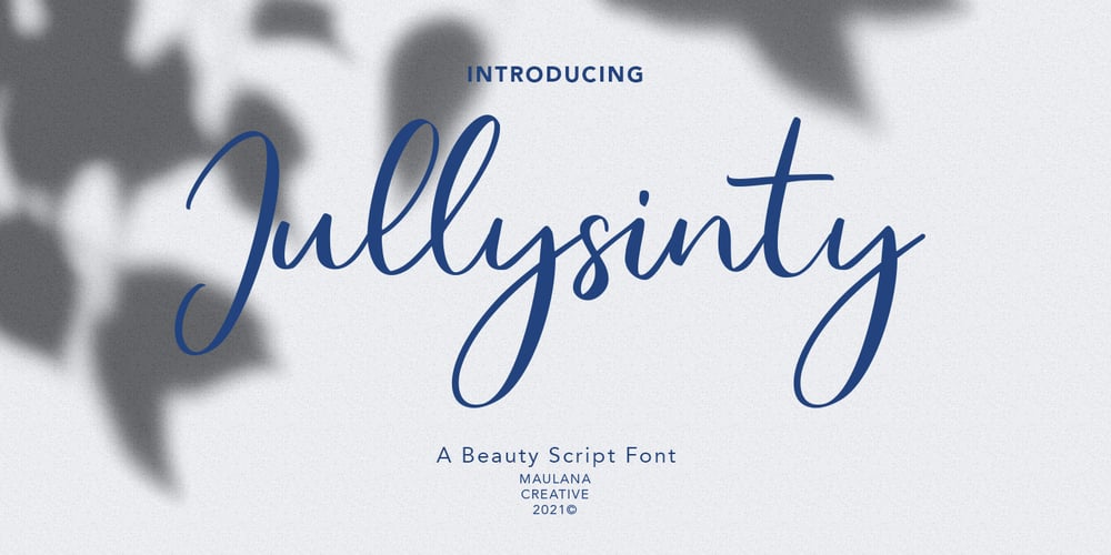 Jullysinty font