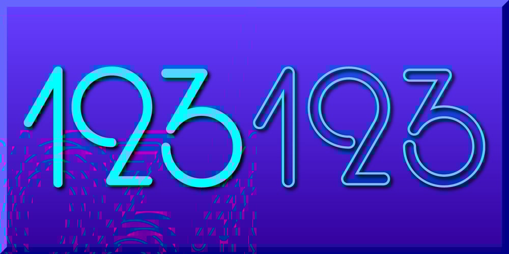 Display Digits Three font