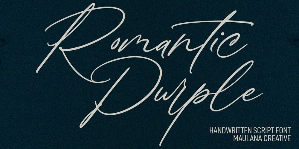 Romantic Purple font