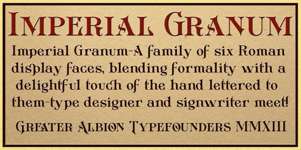 Imperial Granum font