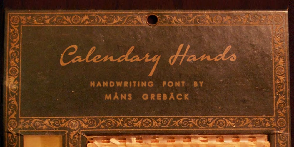 Calendary Hands font